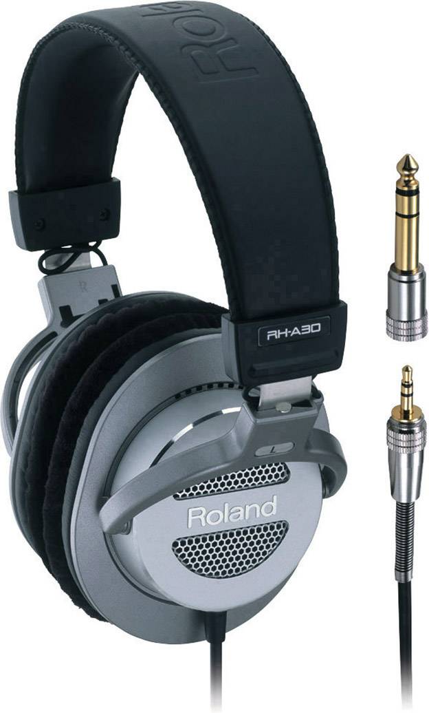 Roland RH-A30 Over Ear Kopfhörer kabelgebunden Silber, Schwarz Faltbar, Schwenkbare Ohrmuscheln Studio
