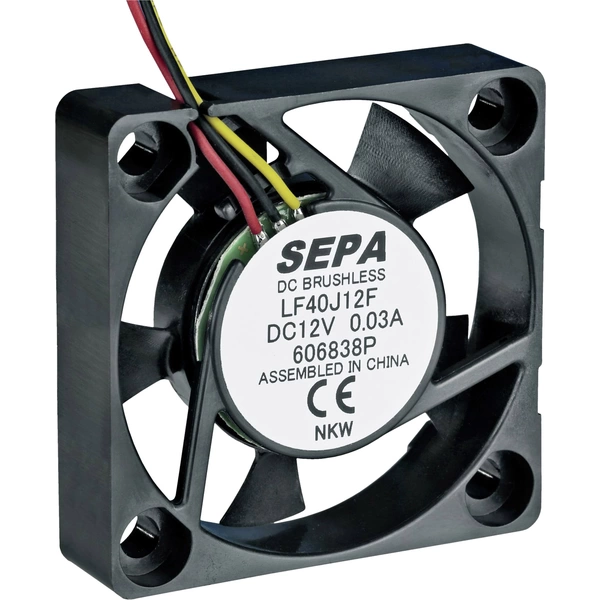 SEPA LF40J12SE22 Axiallüfter 12 V/DC 8.3 m³/h (L x B x H) 40 x 40 x 10mm SEPA LF40J12SE22 Axiallüfter 12 V/DC 8.3 m³/h (L x B x H) 40 x 40 x 10mm