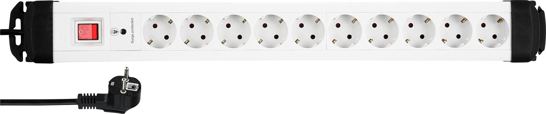 REV 0512523555 Steckdosenleiste mit Schalter 10fach Weiß Schutzkontakt 1 St.