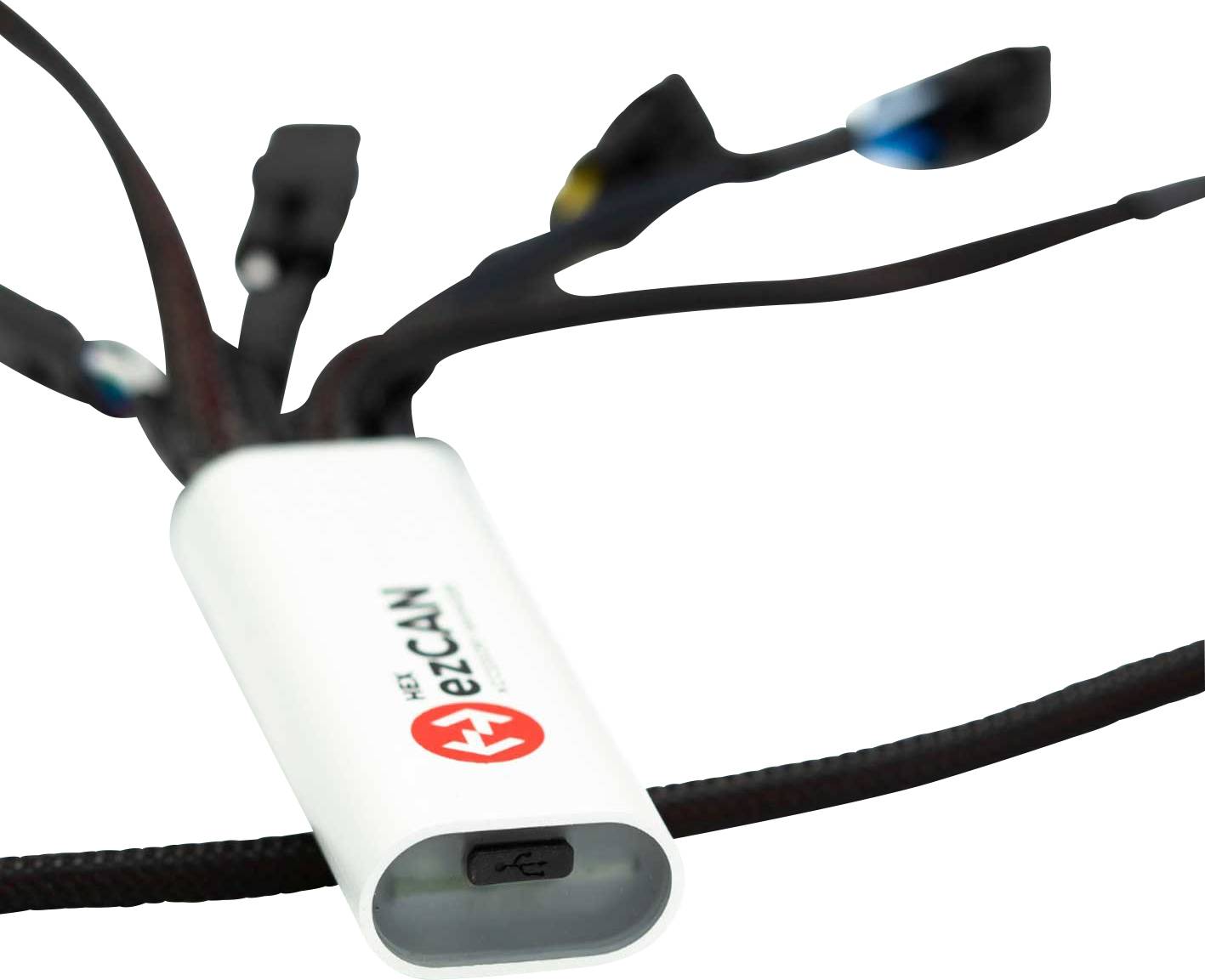 HEX ezCAN für KTM 1290 1190 1090 1050 A165092 4 Kanal Zubehörmanager 76mm x 30mm x 16mm mit Micro-USB Anschluss