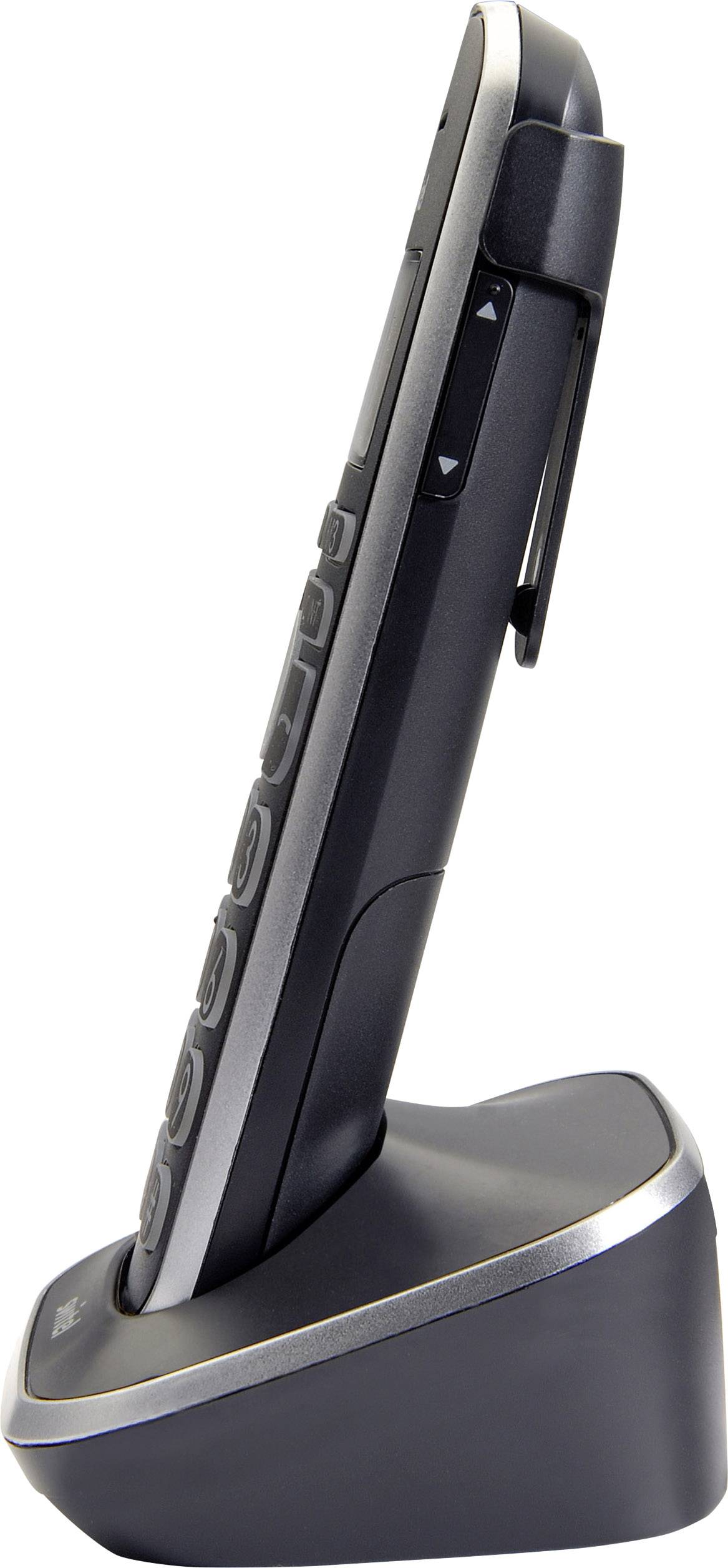 Switel D200 Schnurgebundenes Seniorentelefon Anrufbeantworter, Freisprechen, Foto-Tasten, inkl. Mobilteil, Optische