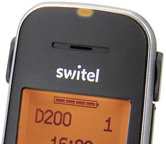 Switel D200 Schnurgebundenes Seniorentelefon Anrufbeantworter, Freisprechen, Foto-Tasten, inkl. Mobilteil, Optische