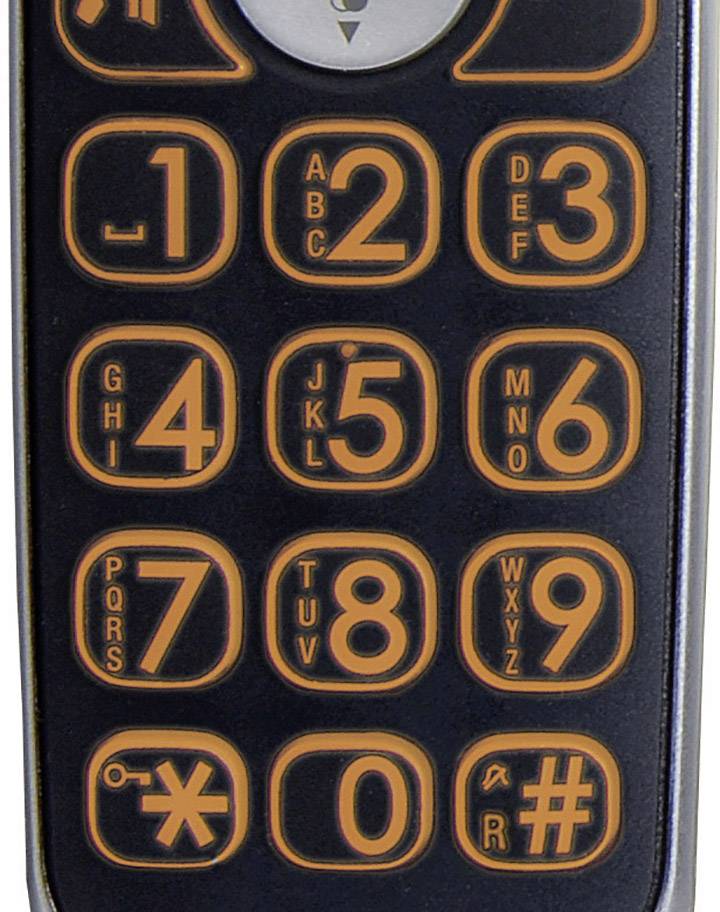 Switel D200 Schnurgebundenes Seniorentelefon Anrufbeantworter, Freisprechen, Foto-Tasten, inkl. Mobilteil, Optische