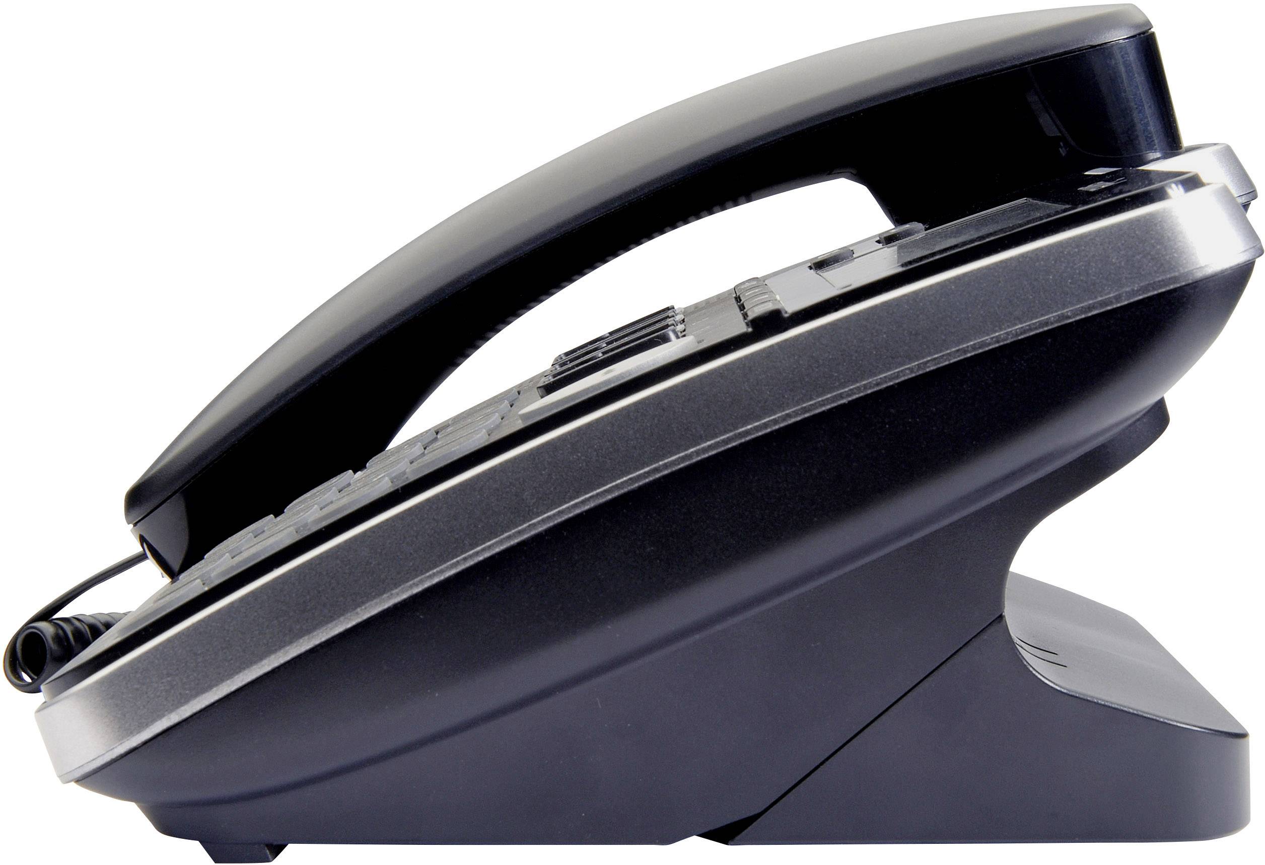 Switel D200 Schnurgebundenes Seniorentelefon Anrufbeantworter, Freisprechen, Foto-Tasten, inkl. Mobilteil, Optische