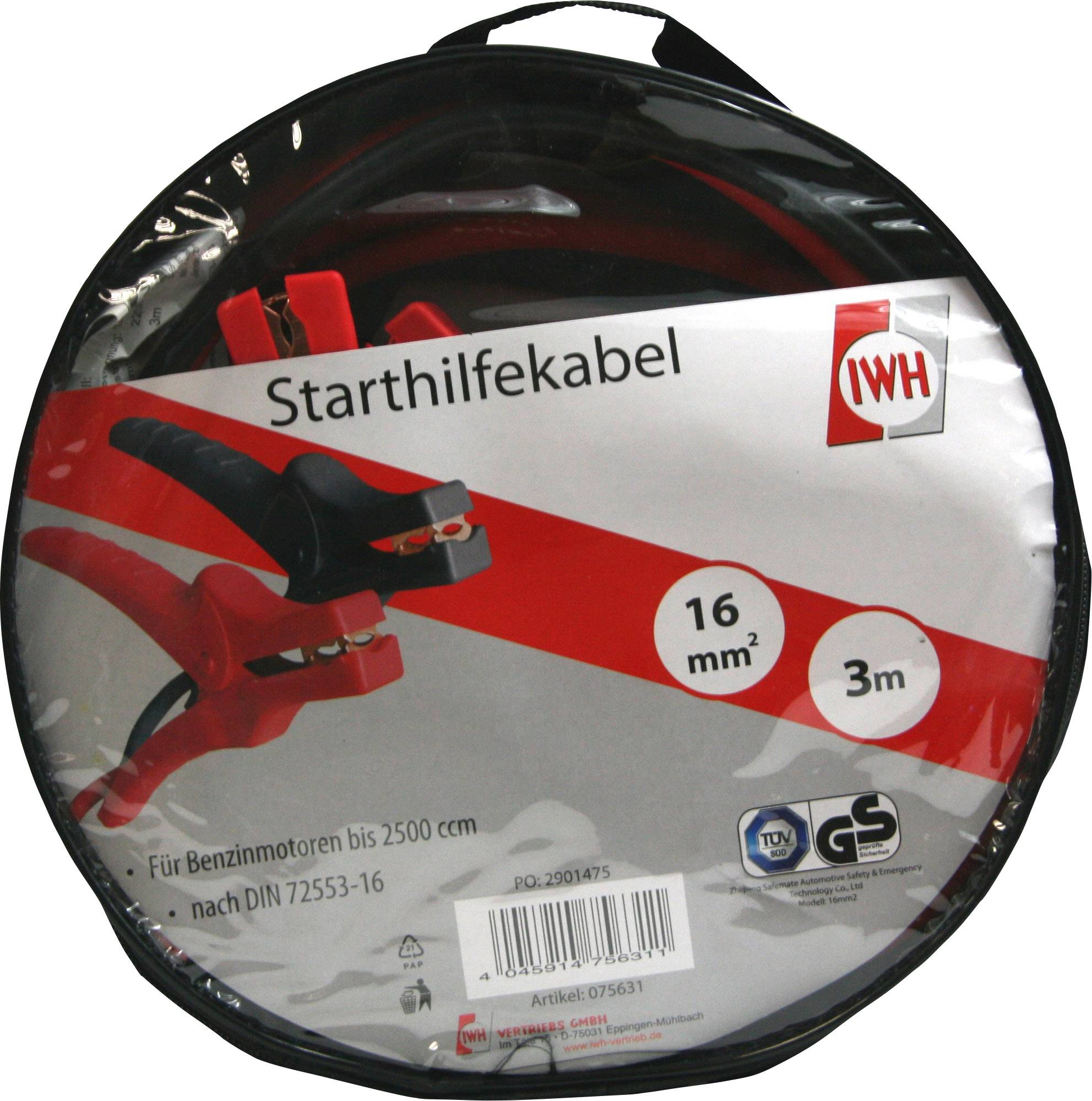 IWH 075631 Starthilfekabel 19.4 mm² Aluminium (kupferbeschichtet) 3.00 m