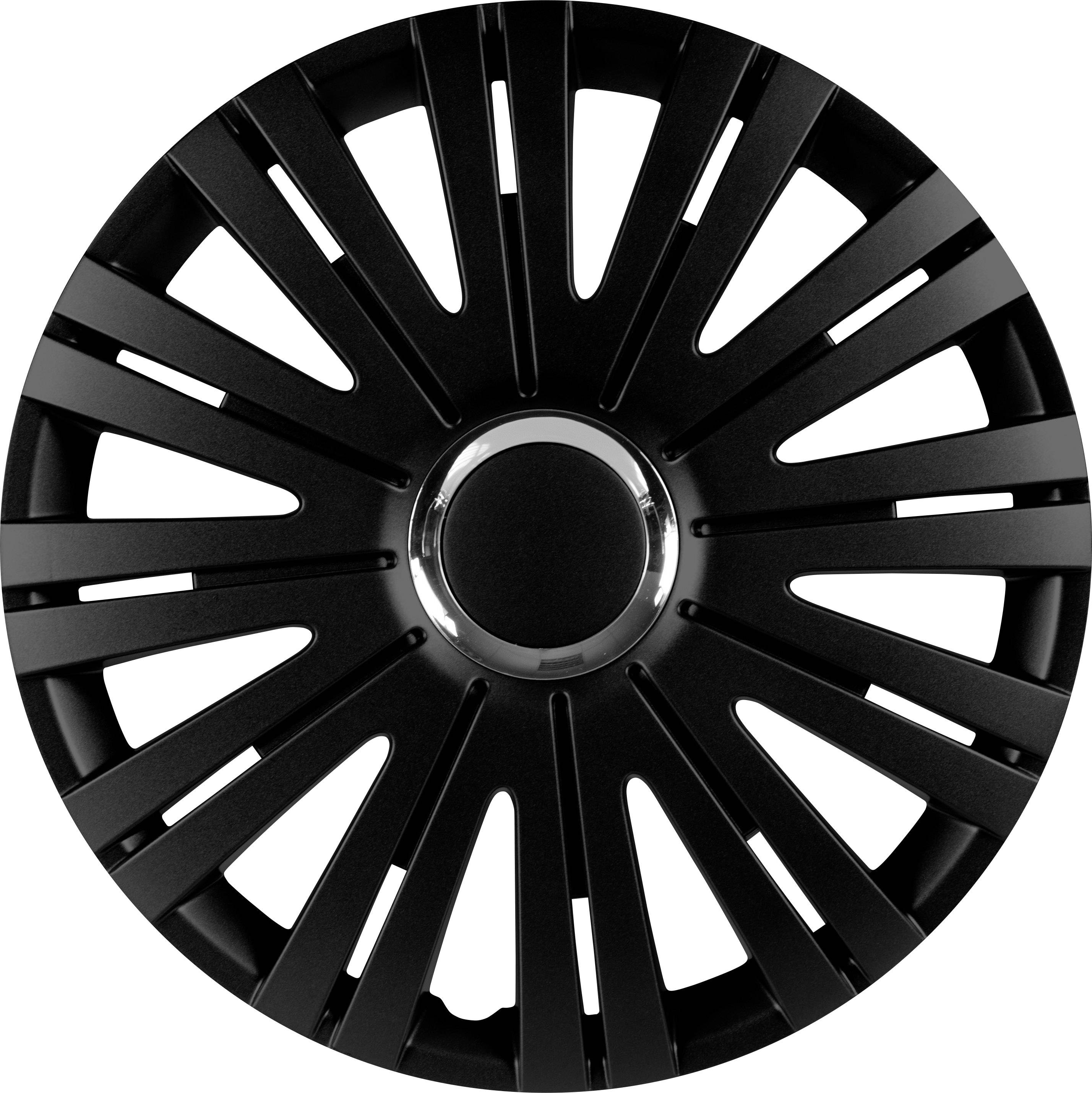 IWH 076011 Radkappen R16 Schwarz, Chrom 1 St.