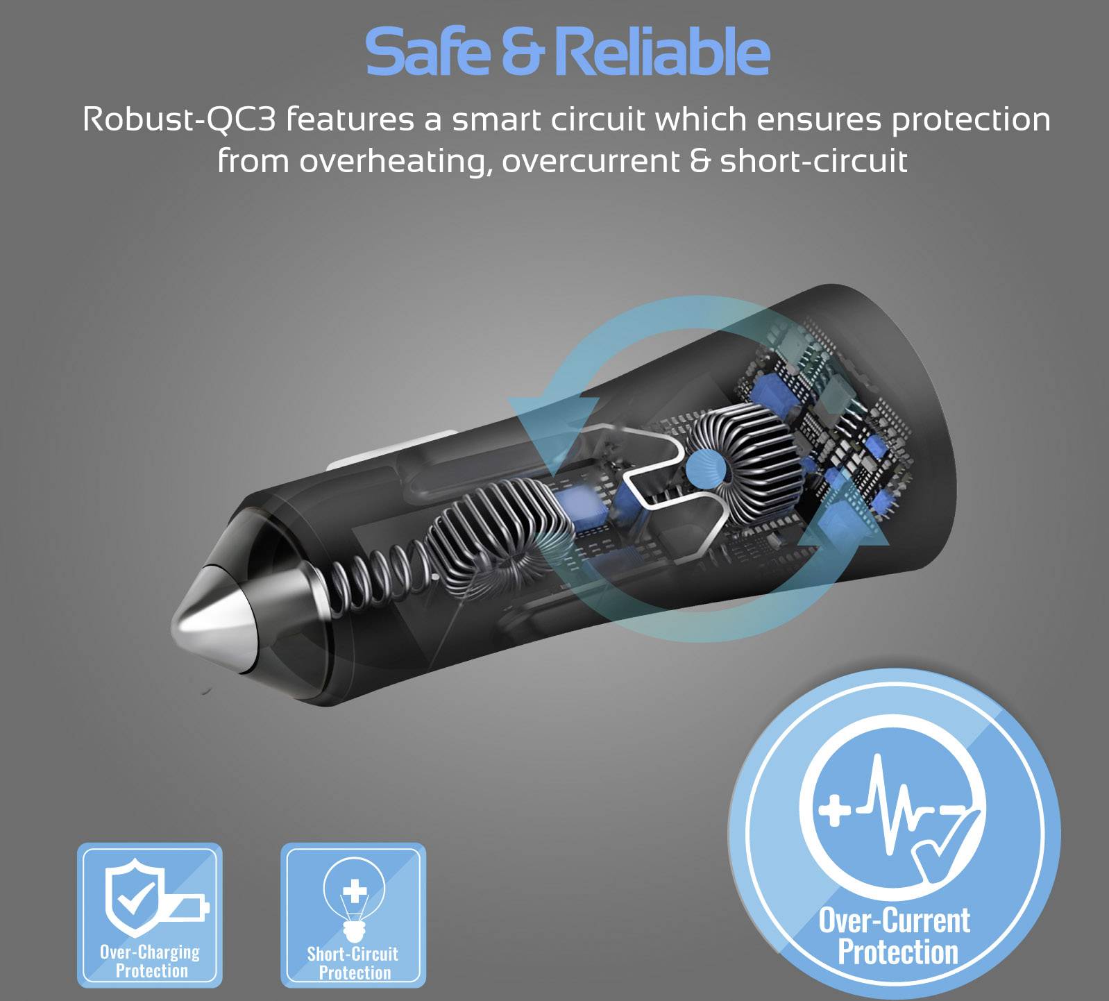 Pro Mate Robust-QC3 black USB-Ladegerät KFZ, LKW Ausgangsstrom (max.) 4800 mA Anzahl Ausgänge: 2 x USB 3.2 Gen 1 Buchse A (USB 3.0), USB