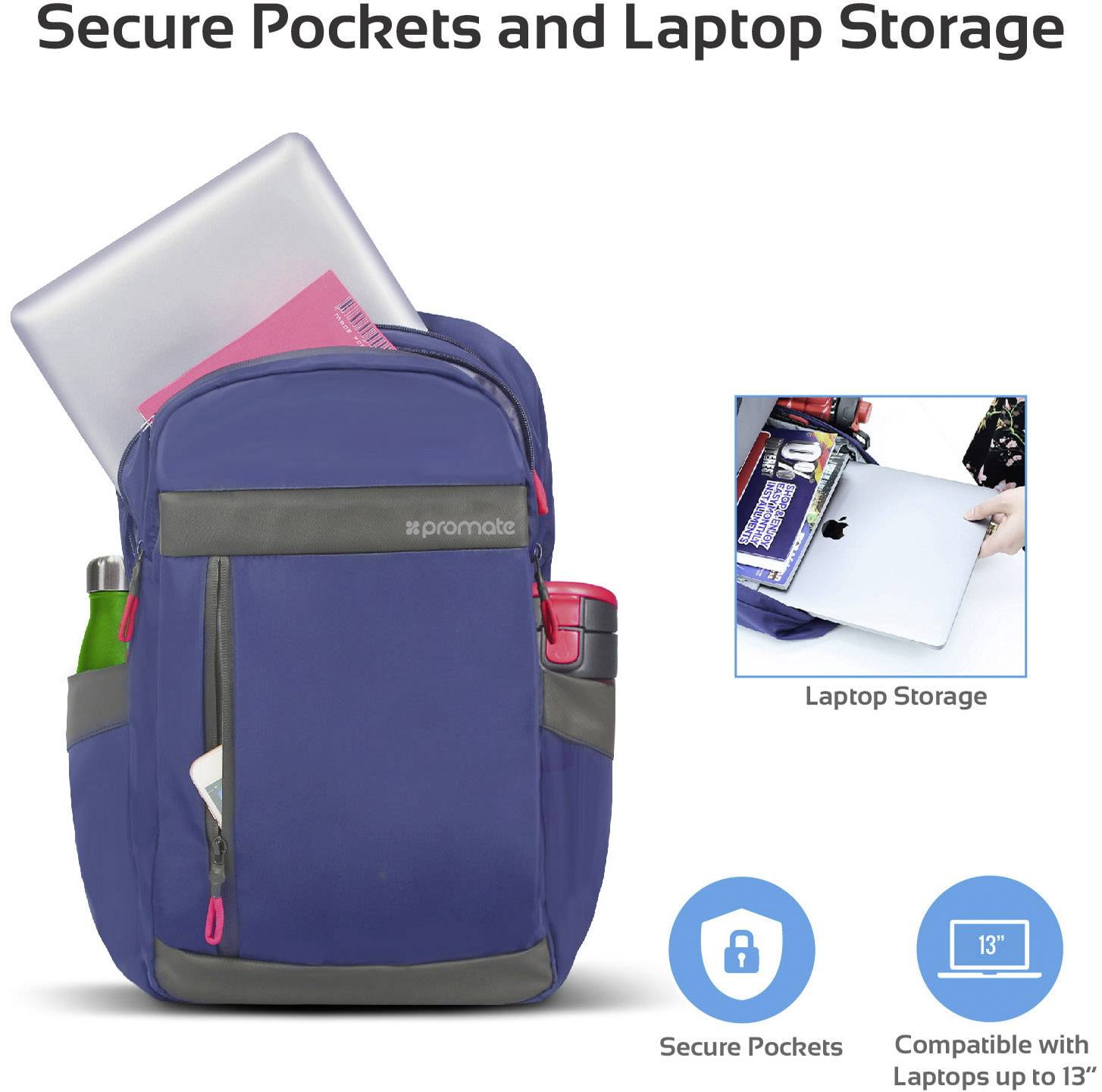 Pro Mate Rucksack Metro-BP Blau MetroBP BL