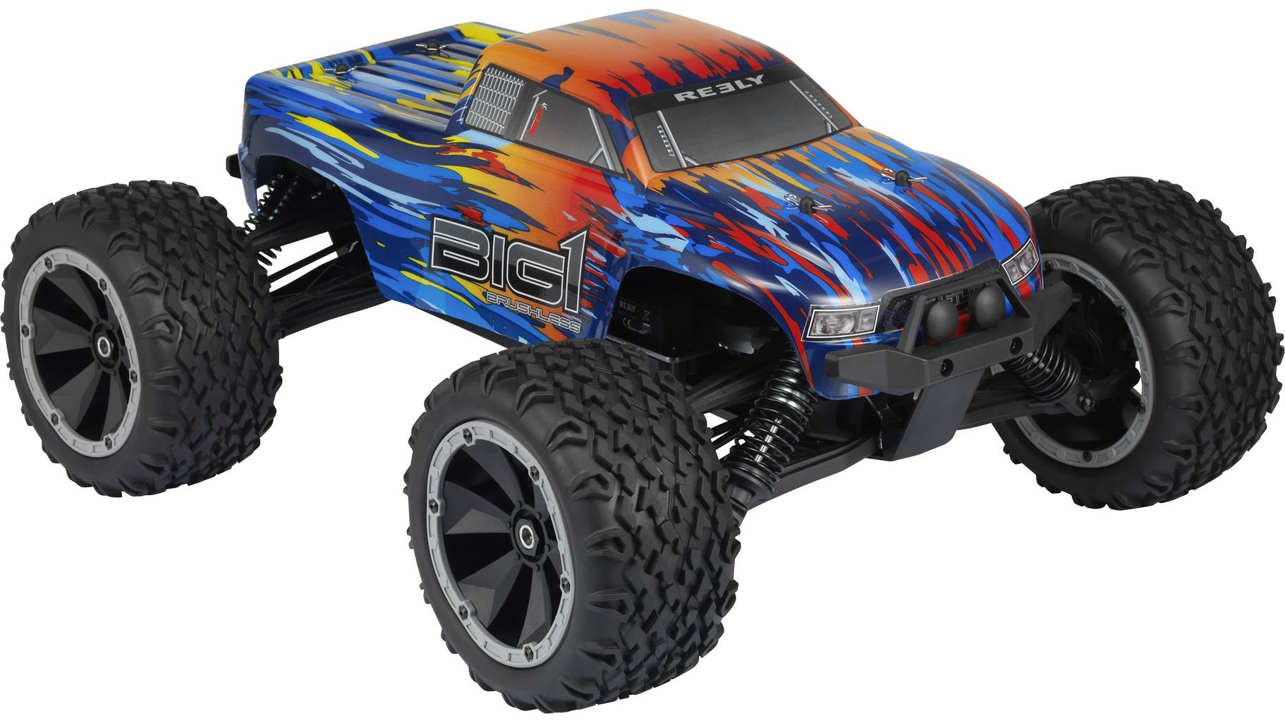 Reely BIG1 Brushless 18 RC Modellauto Elektro Monstertruck Allradantrieb (4WD) RtR 2,4GHz inkl Reely BIG1 Brushless 18 RC Modellauto Elektro Monstertruck Allradantrieb (4WD) RtR 2,4GHz inkl