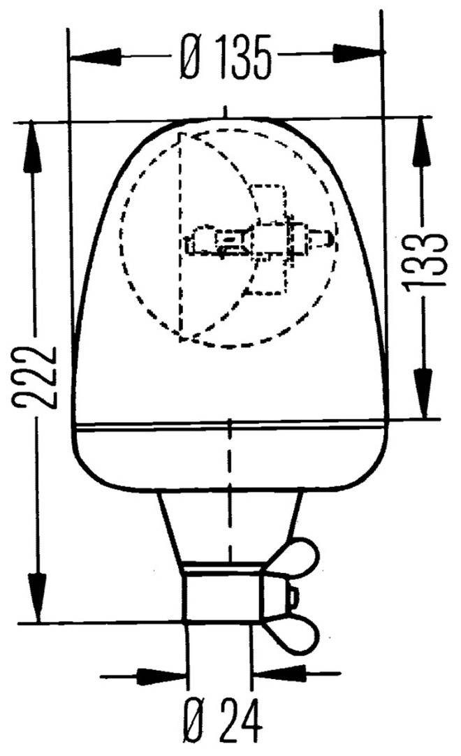 Hella KENNLEUCHTE RDUM H 24V GELB MGS24 2RL 2RL 006 846-011
