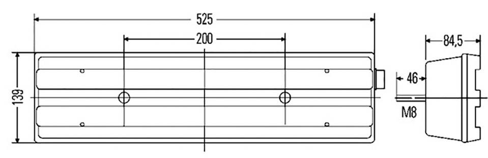 Hella LKW-Rückleuchte Markierungsleuchte, Rückleuchte, Bremslicht, Blinker, Rückfahrscheinwerfer hinten, rechts 24 V