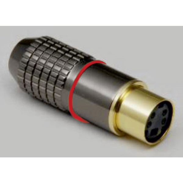 BKL Electronic 0212013 Miniatur-DIN-Rundsteckverbinder Kupplung, gerade Polzahl (num): 8 Chrom 1 St
