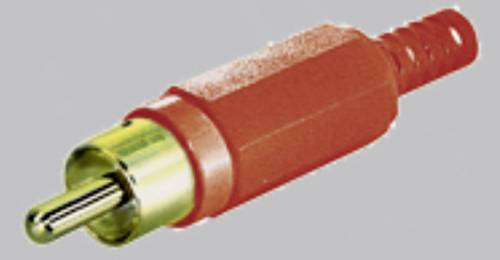 BKL Electronic Cinch-Steckverbinder Stecker, gerade Polzahl: 2 Mono Rot