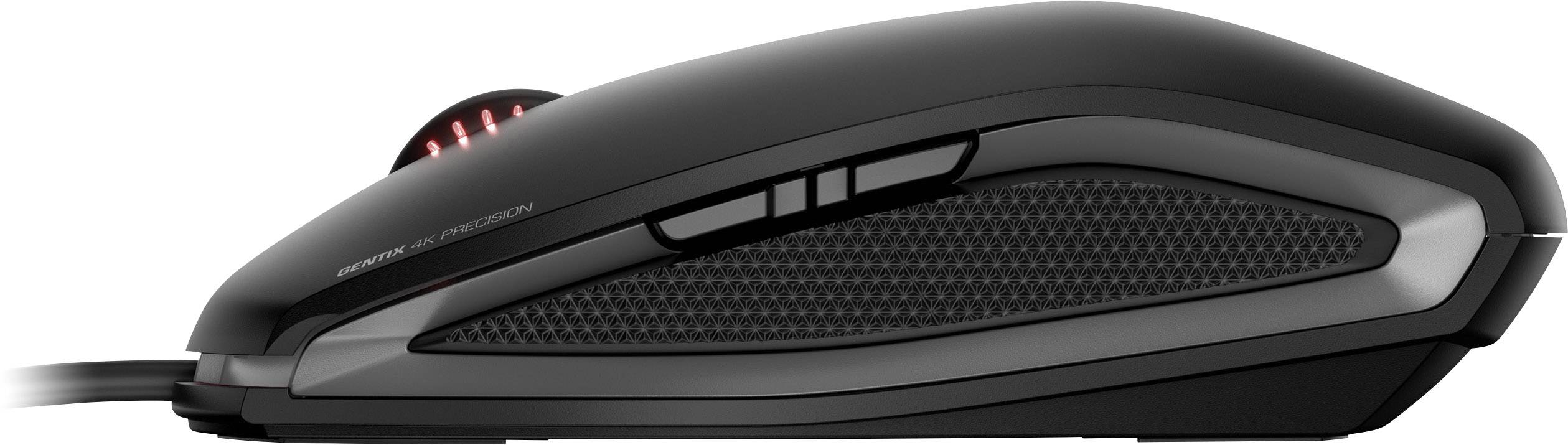 CHERRY GENTIX 4K Maus USB Optisch Schwarz 6 Tasten 800 dpi, 1200 dpi, 2400 dpi, 3600 dpi Beleuchtet