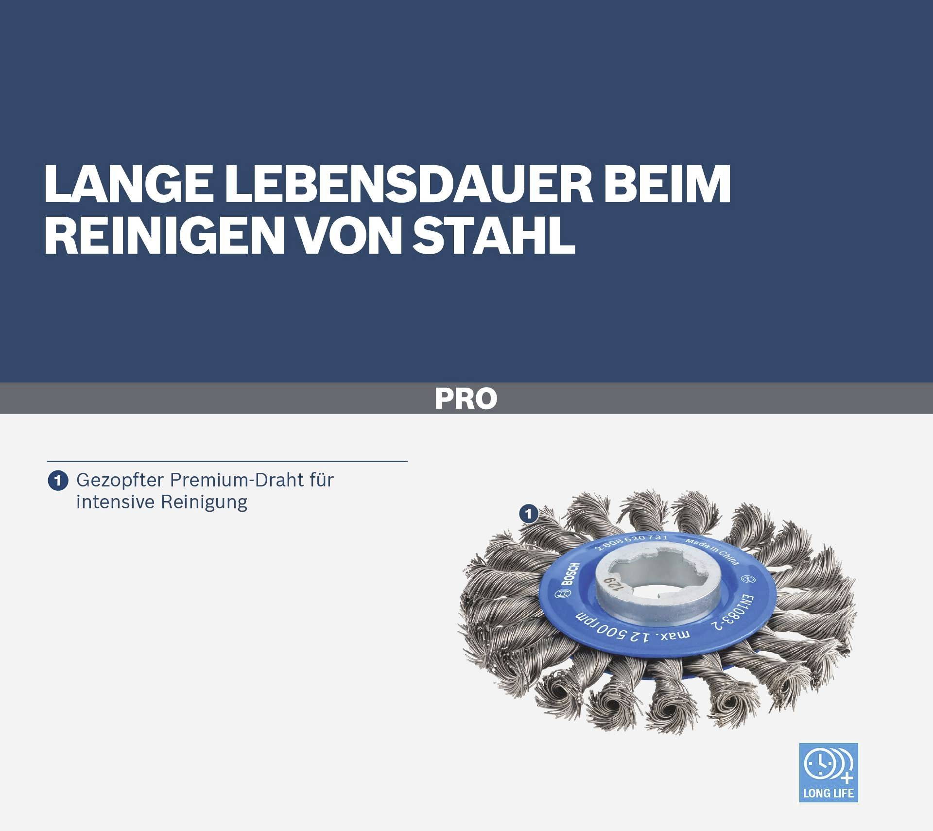 Bosch Accessories Scheibenbürste Heavy for Metal X-LOCK, gezopft, 115 mm, 0,5 mm, 12mm 2608620731 1St.