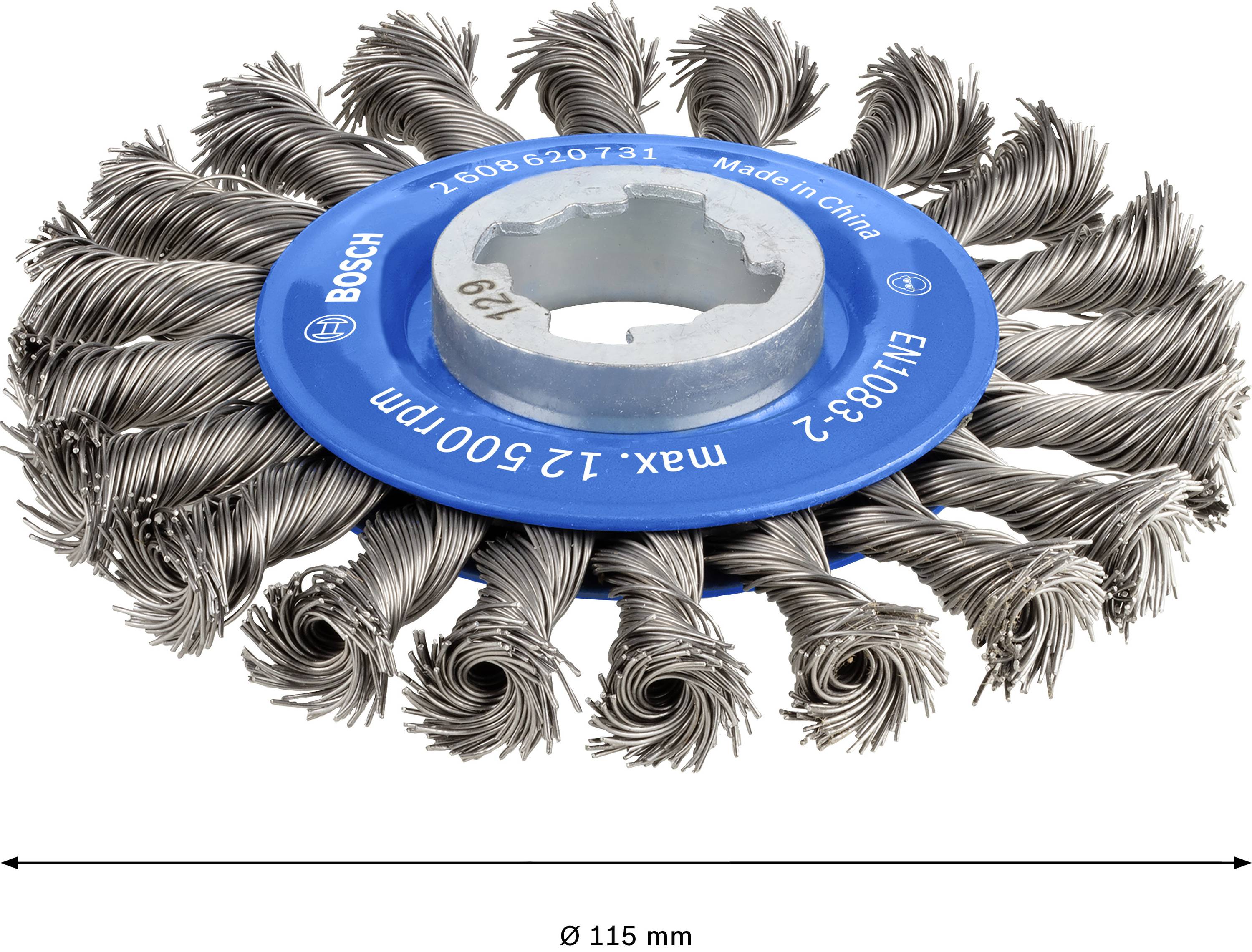 Bosch Accessories Scheibenbürste Heavy for Metal X-LOCK, gezopft, 115 mm, 0,5 mm, 12mm 2608620731 1St.