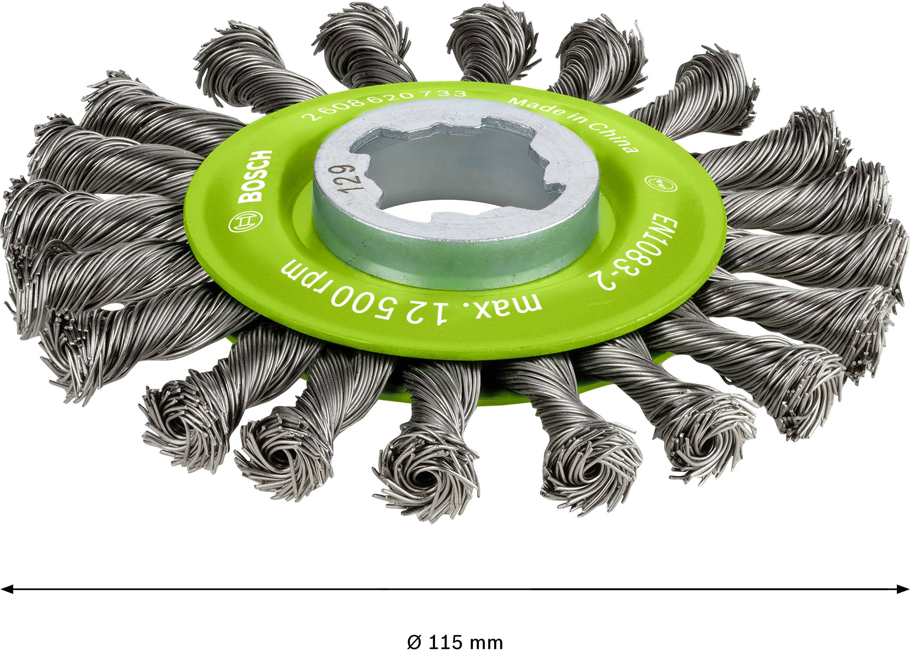 Bosch Accessories Scheibenbürste Heavy for Inox X-LOCK, gezopft, rostfrei, 115 mm, 0,5mm 2608620733 1St.