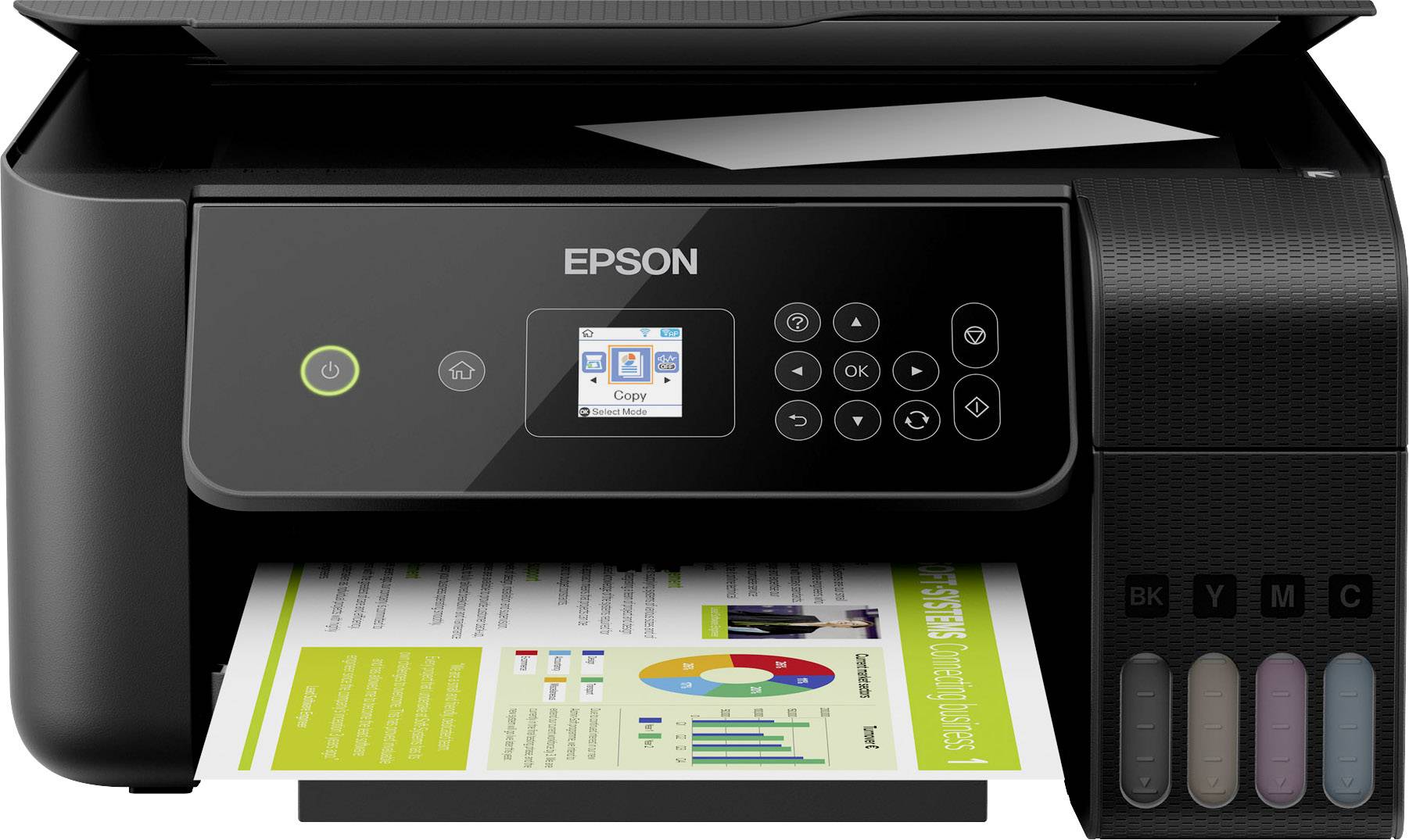 Epson EcoTank ET-2720 Multifunktionsdrucker Tintenstrahl Farbe A4 Drucker, Scanner, Kopierer WLAN, Tintentank-System