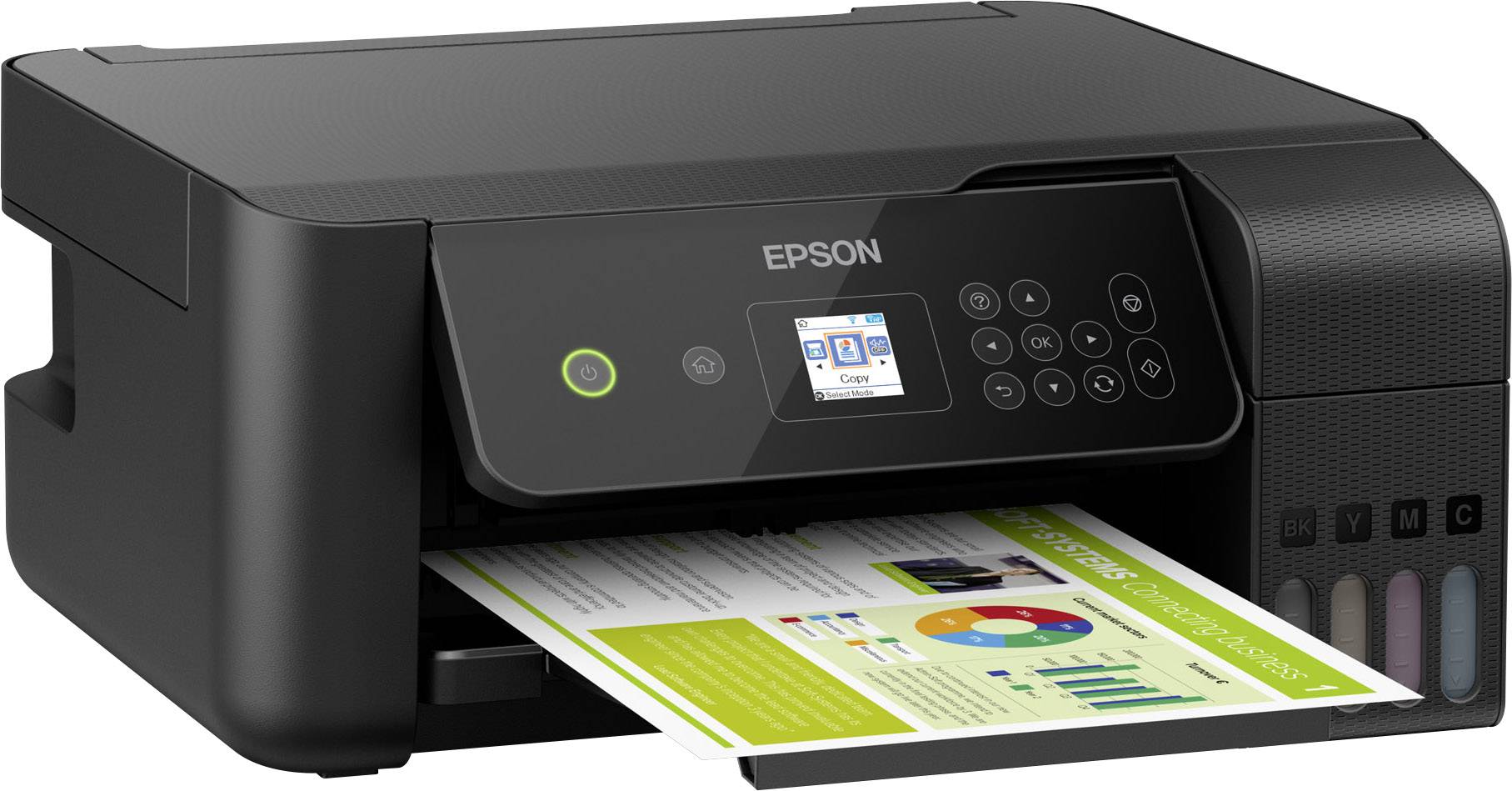 Epson EcoTank ET-2720 Multifunktionsdrucker Tintenstrahl Farbe A4 Drucker, Scanner, Kopierer WLAN, Tintentank-System