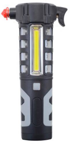 Shada 700321 Scheibenhammer LED-Notleuchte rot, Magnethalter, Gurtschneider, LED-Leuchte, Taschenlam