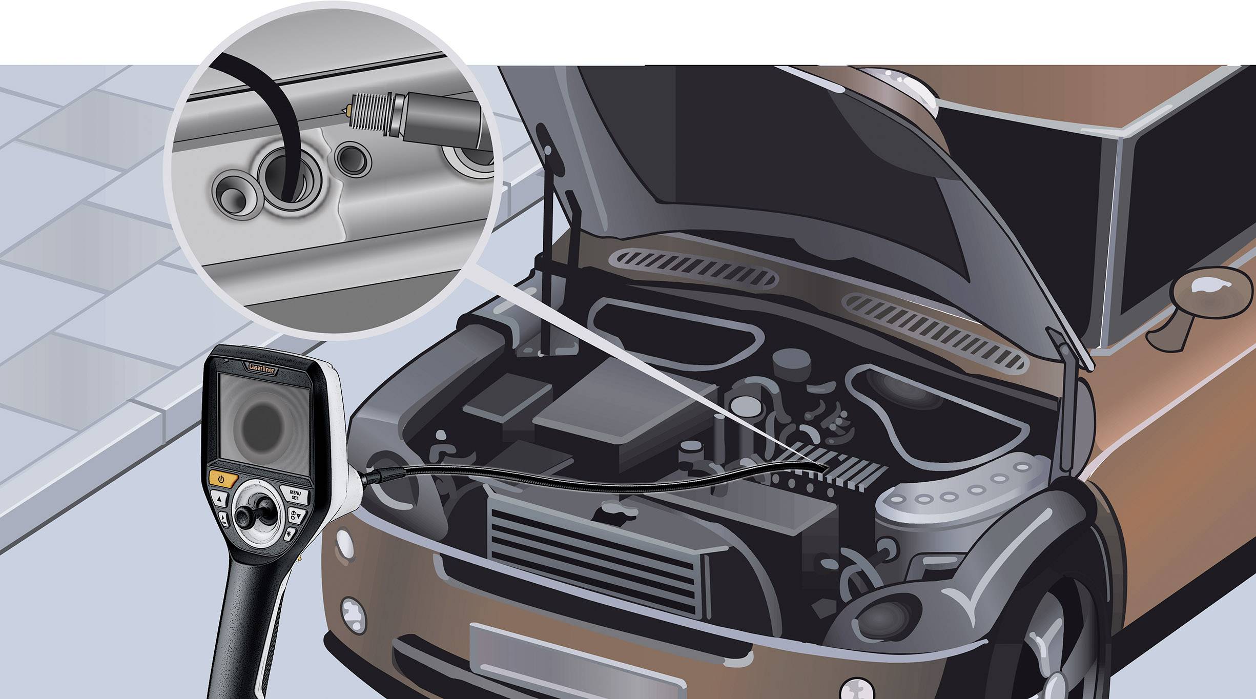 Laserliner 082.270A Inspektions-Kamera Sonden-Ø: 6mm Sonden-Länge: 1m