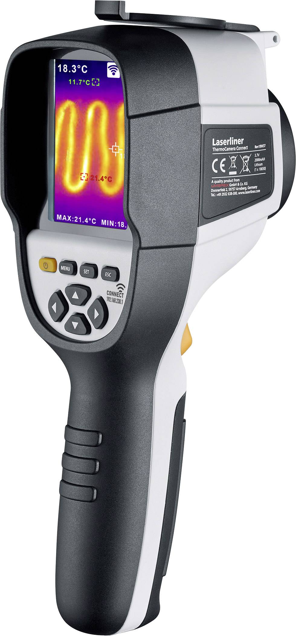 Laserliner ThermoCamera Connect Wärmebildkamera -20 bis 350 °C 220 x 165 Pixel 9 Hz integrierte Digitalkamera
