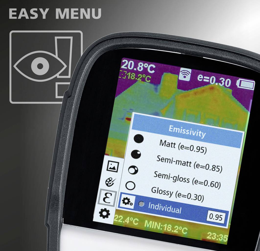 Laserliner ThermoCamera Connect Wärmebildkamera -20 bis 350 °C 220 x 165 Pixel 9 Hz integrierte Digitalkamera