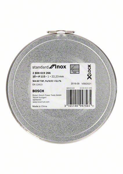 Bosch Accessories 2608619266 Trennscheiben-Set 115 mm 10 St. Metall, Edelstahl