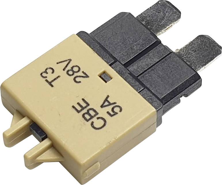 Hansor Circuit Breaker Standard, type 3, Manual Reset, 5A CBE3 Series 5A Sicherungsautomat Standard Flachsicherung 5A Hellbraun