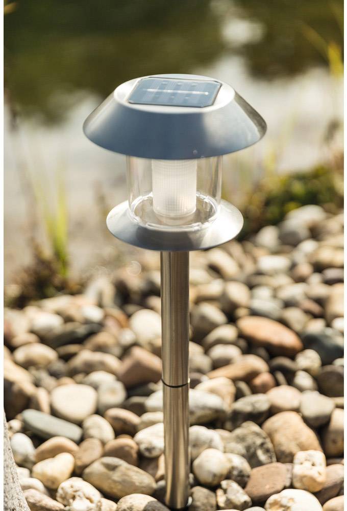 Heitronic Solar-Gartenleuchte  Greta 35480   LED   Edelstahl
