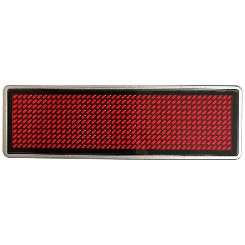 Badge porte-noms LED 125906 rouge 44 x 11 Pixel (l x H x P) 93 x 30 x 6 mm 1 pc(s)