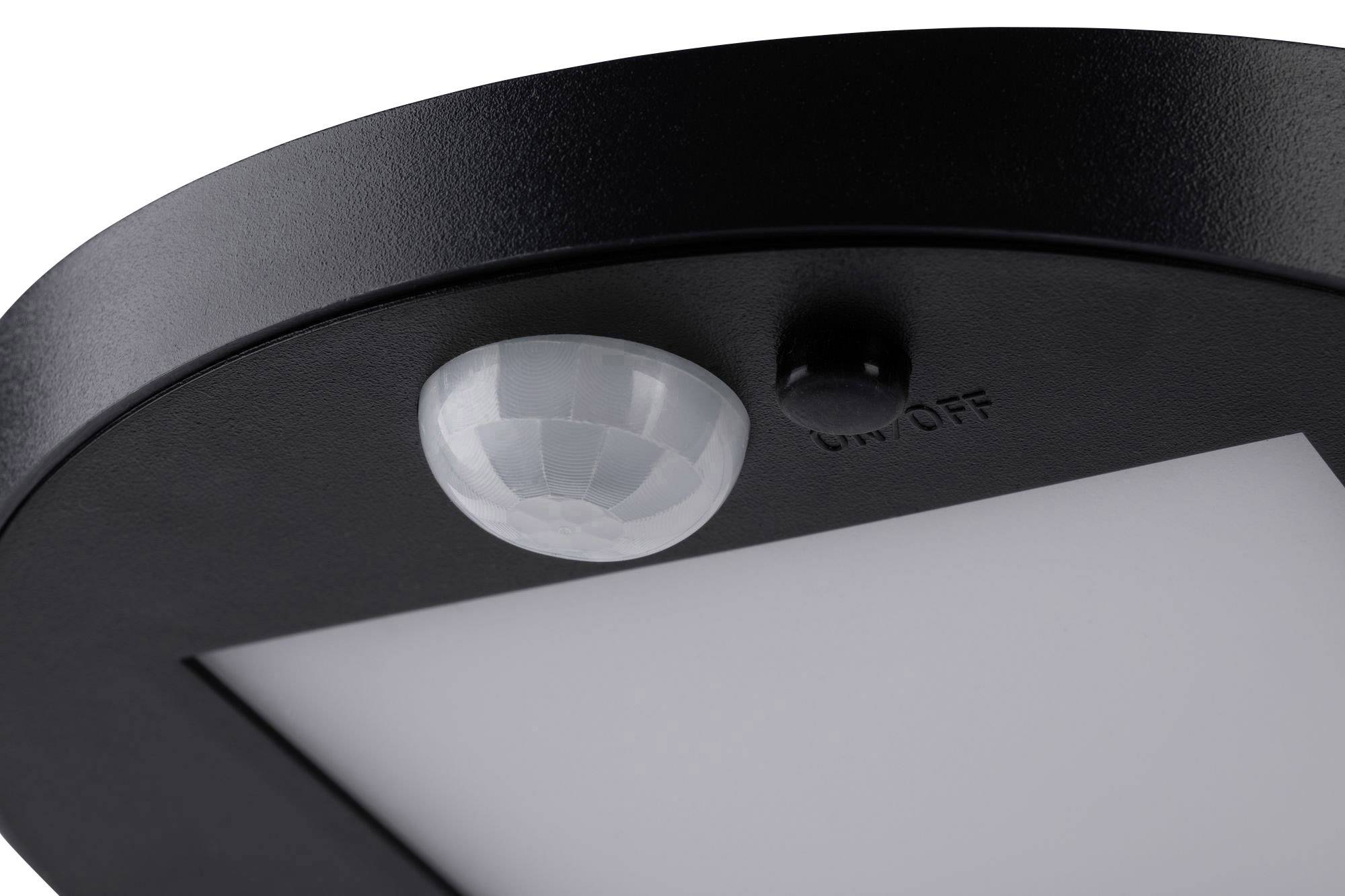 Paulmann 94249 Ryse Solar-Außenstandleuchte mit Bewegungsmelder 1.2W Warmweiß Anthrazit