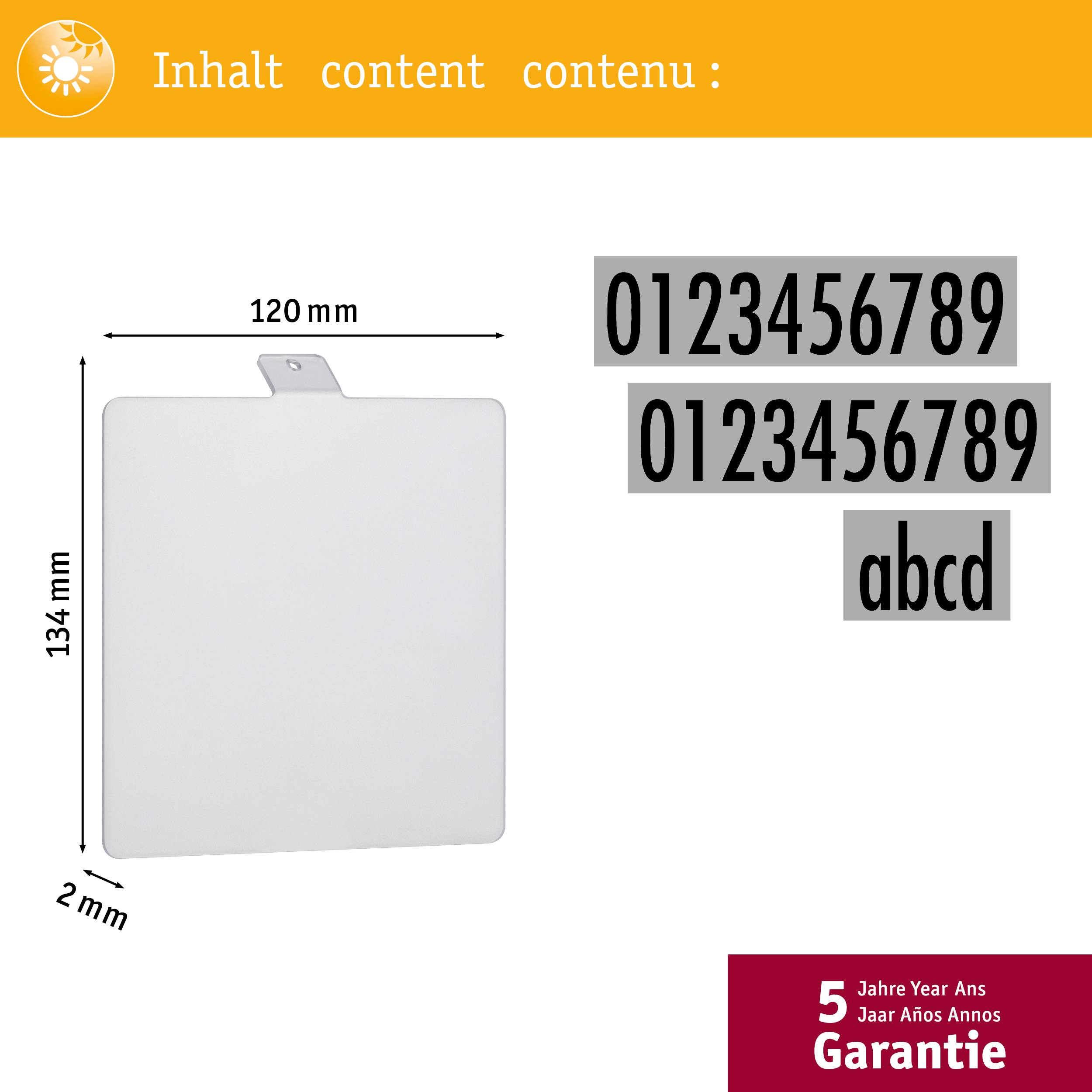 Paulmann 94253 Soley Hausnummerntafel Weiß