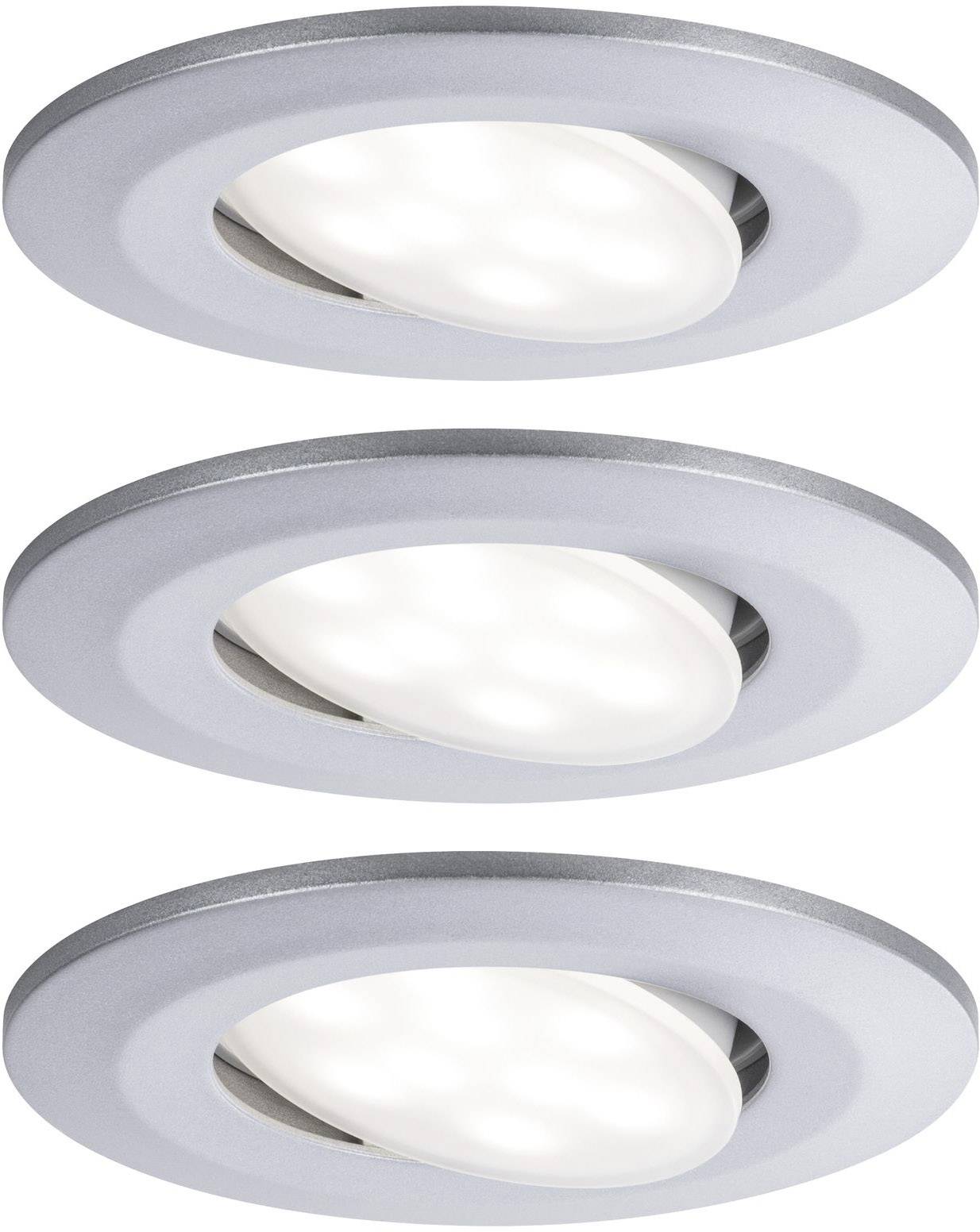 Paulmann Calla LED-Bad-Einbauleuchte 3er Set 18 W IP65 Chrom (matt)