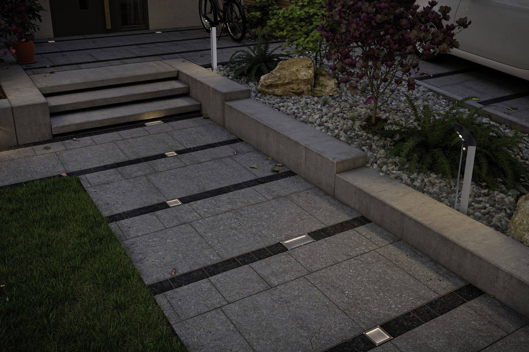 Paulmann 94239 Aron Solar-Einbauleuchte 1.5W Warmweiß Weiß