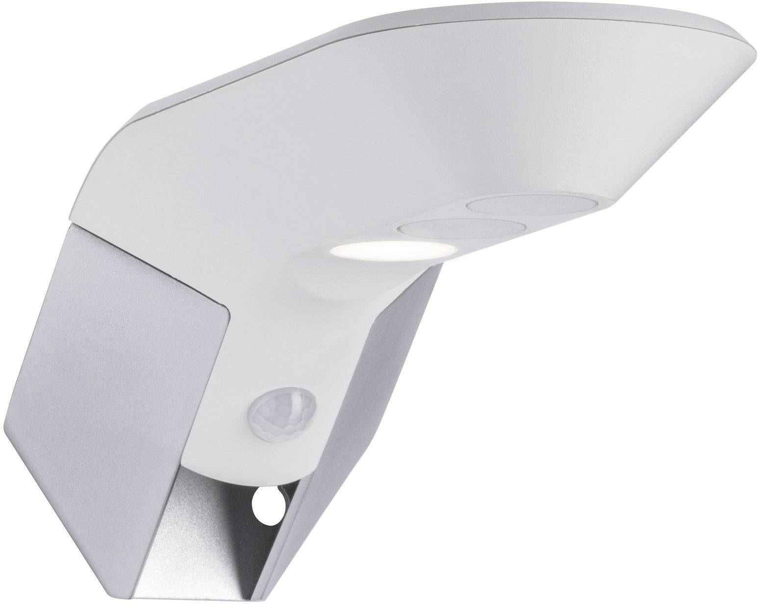 Paulmann 94251 Soley Solar-Außenwandleuchte mit Bewegungsmelder 1.22W Warmweiß Weiß