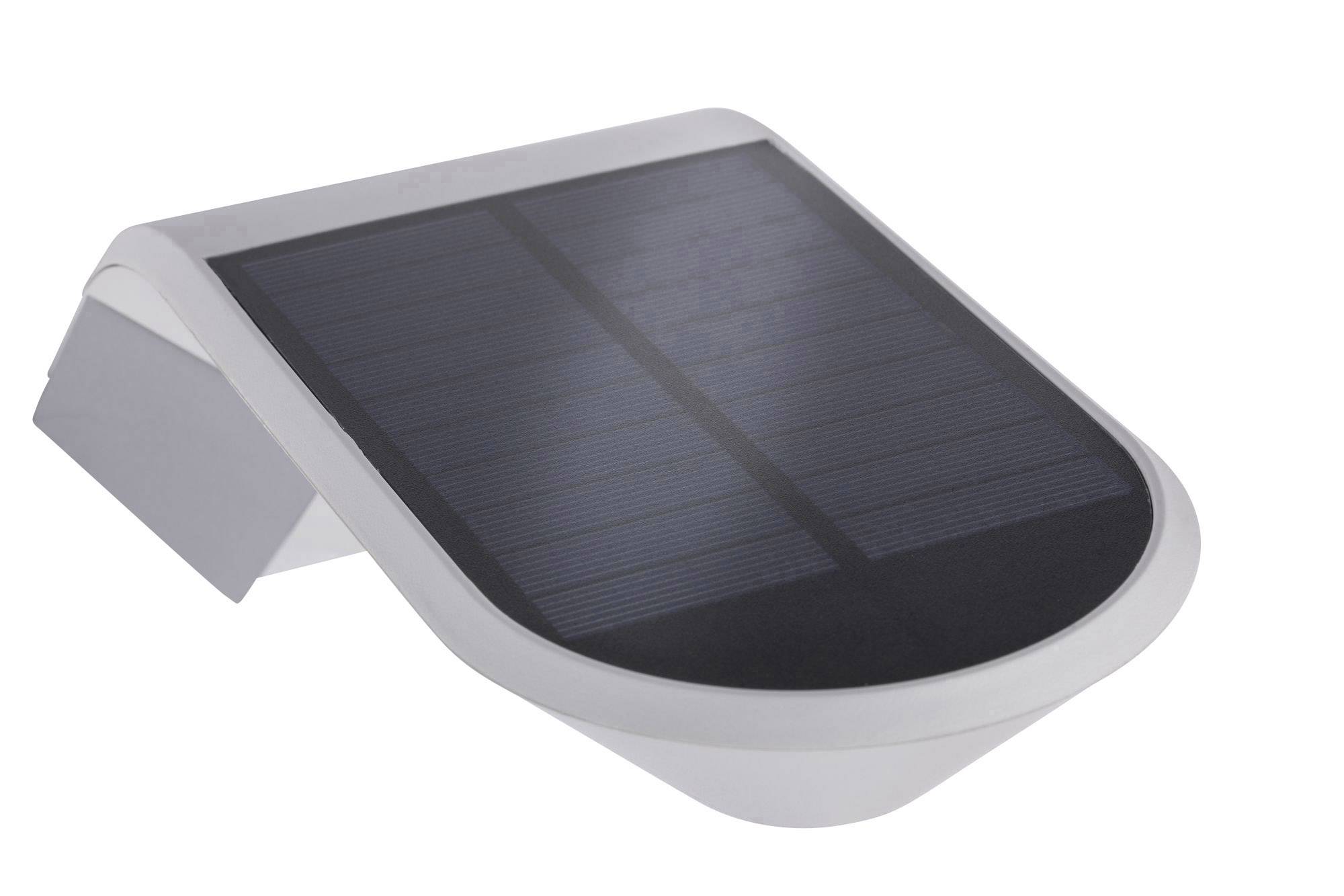 Paulmann 94251 Soley Solar-Außenwandleuchte mit Bewegungsmelder 1.22W Warmweiß Weiß