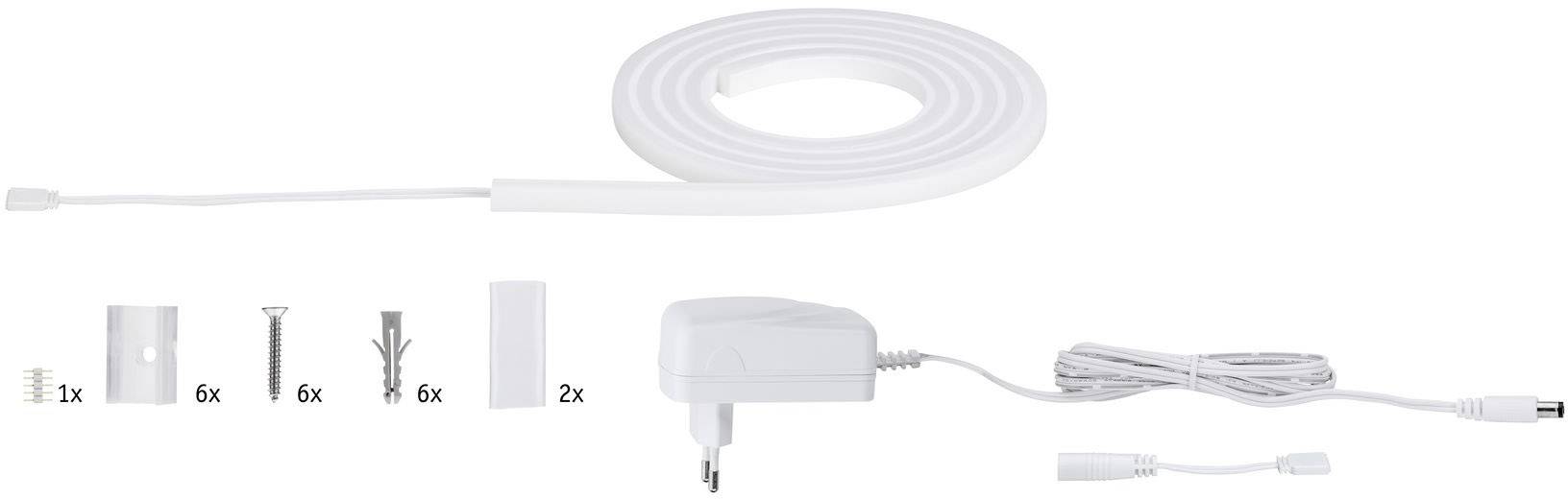 Paulmann MaxLED Flow 70962 LED-Streifen-Basisset mit Stecker 24V 1.5m Warmweiß 1St.