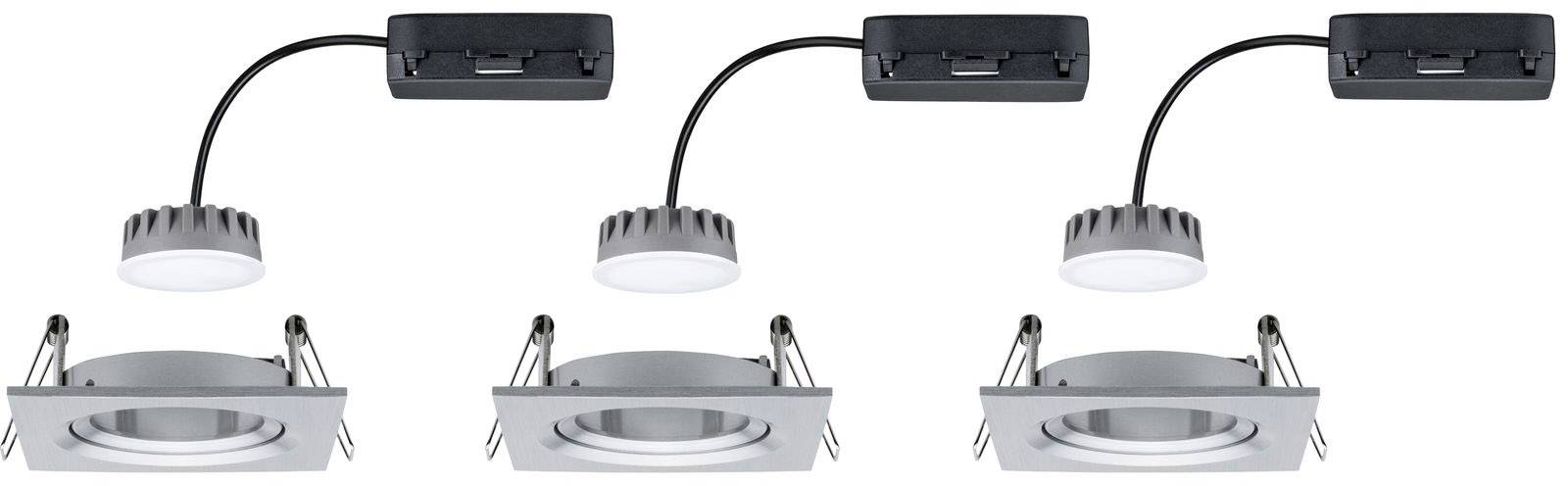 Paulmann 93680 LED-Einbauleuchte 3er Set 18W Aluminium (gedreht)
