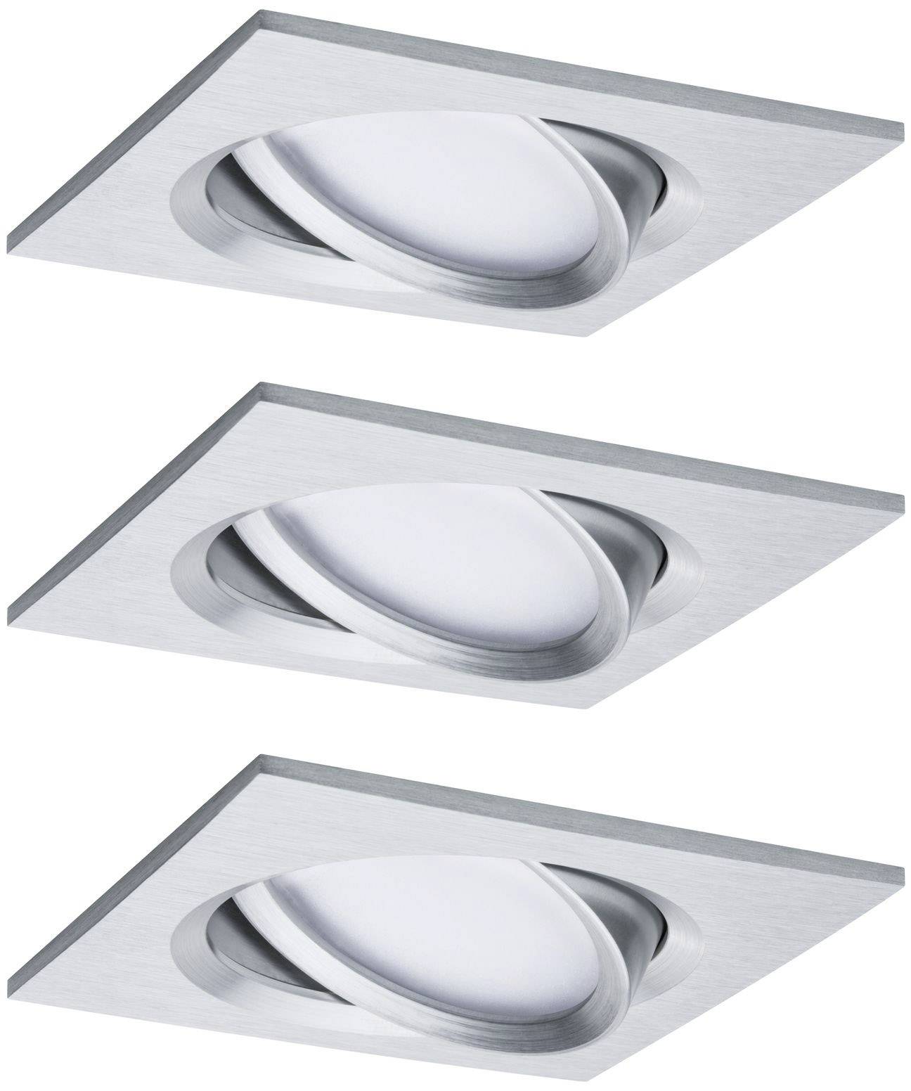 Paulmann 93680 LED-Einbauleuchte 3er Set 18W Aluminium (gedreht)