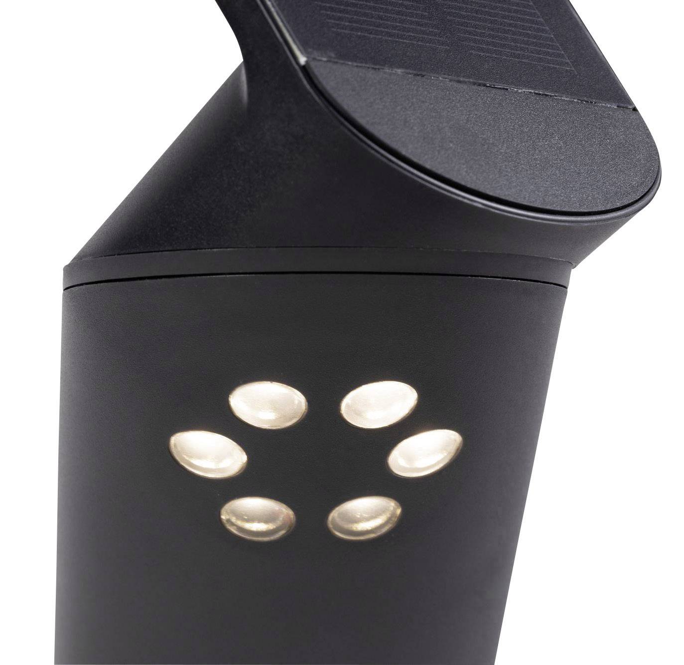 Paulmann 94260 Ilias Solar-Außenwandleuchte mit Bewegungsmelder 1.20W Warmweiß Anthrazit