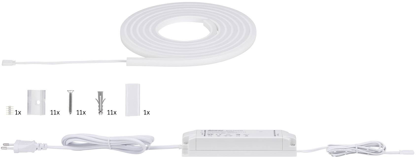 Paulmann MaxLED Flow 70963 LED-Streifen-Basisset mit Stecker 24V 3m Warmweiß 1St.