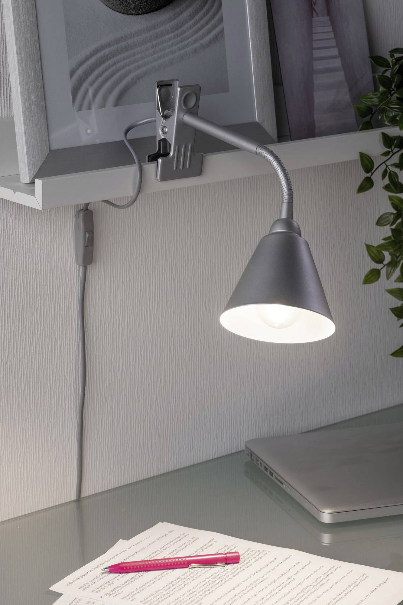 Paulmann Vitis 95432 Klemmleuchte LED E14 20W Grau