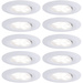 Paulmann LED-Bad-Einbauleuchte 10er Set 60 W Weiß (matt)