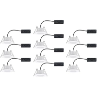 Paulmann LED-Bad-Einbauleuchte 10er Set 60 W Weiß (matt) Paulmann LED-Bad-Einbauleuchte 10er Set 60 W Weiß (matt)