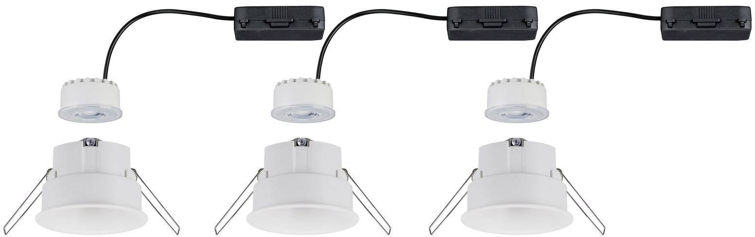 Paulmann Cymbal LED-Bad-Einbauleuchte 3er Set 18.9 W IP44 Weiß (matt)