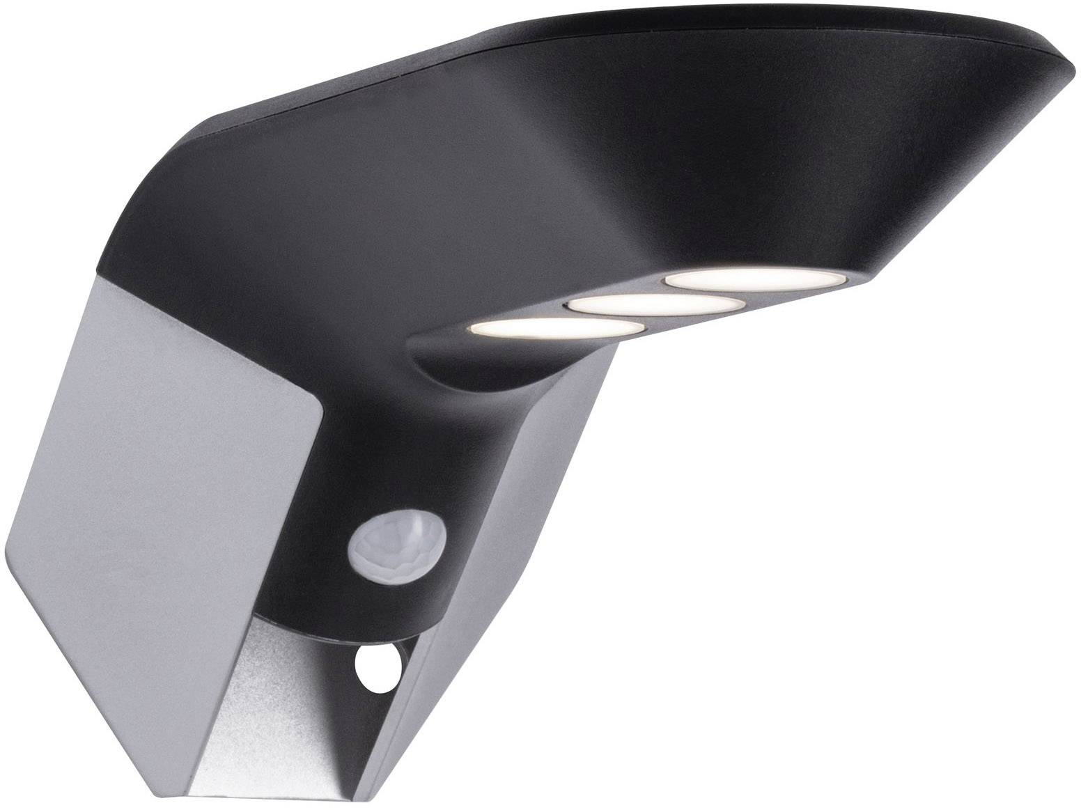 Paulmann 94250 Soley Solar-Außenwandleuchte mit Bewegungsmelder 1.22W Warmweiß Anthrazit