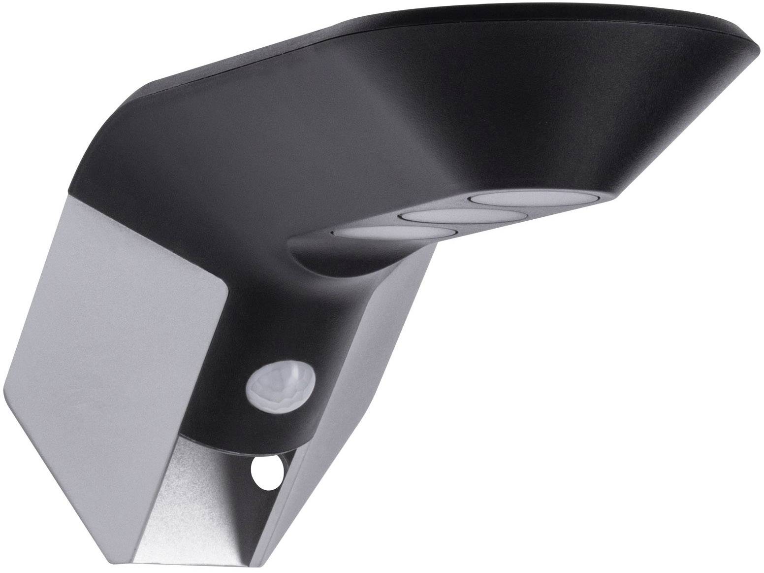 Paulmann 94250 Soley Solar-Außenwandleuchte mit Bewegungsmelder 1.22W Warmweiß Anthrazit