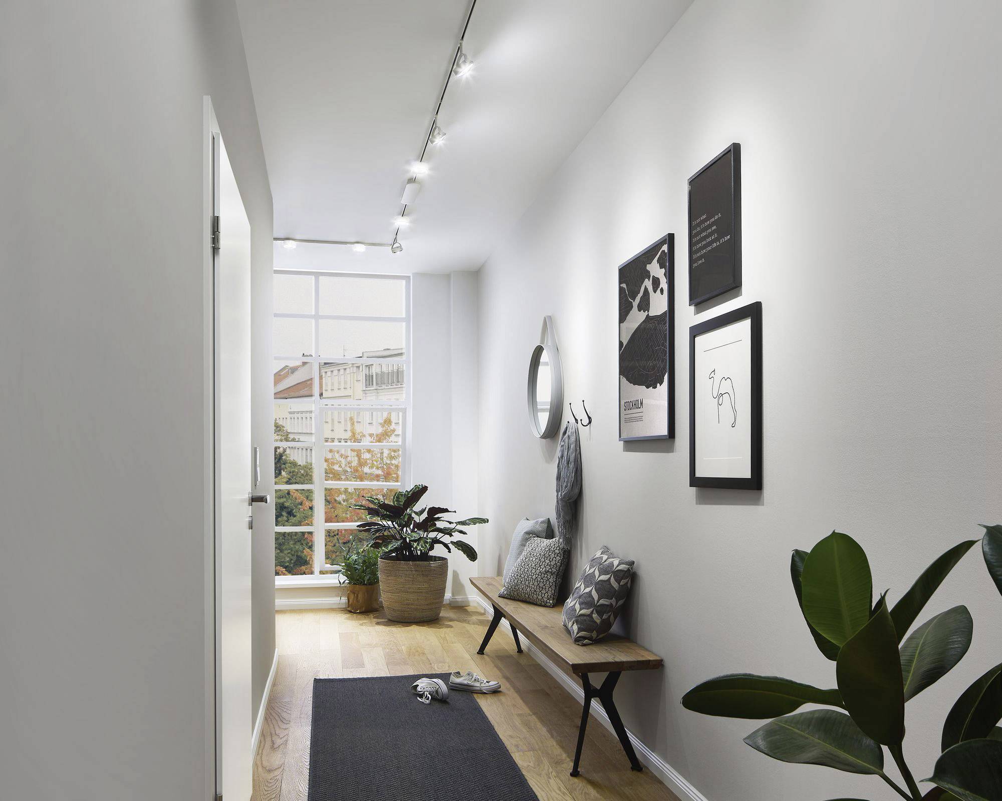 Paulmann 94995 NanoRail Niedervolt-Schienensystem-Komponente Mittel-/End-Einspeisung (Appgesteuert) Weiß (matt)