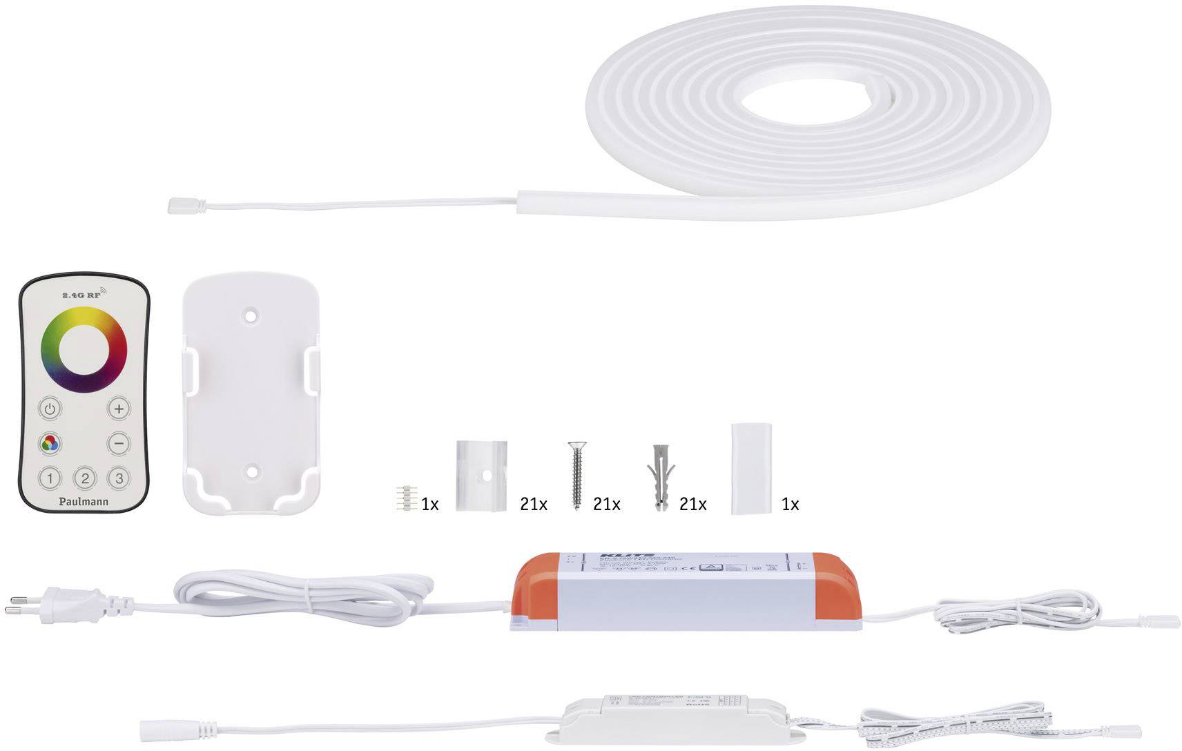 Paulmann MaxLED Flow 70967 LED-Streifen-Basisset mit Stecker 24V 5m RGB 1St.